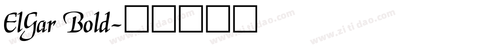 ElGar Bold字体转换